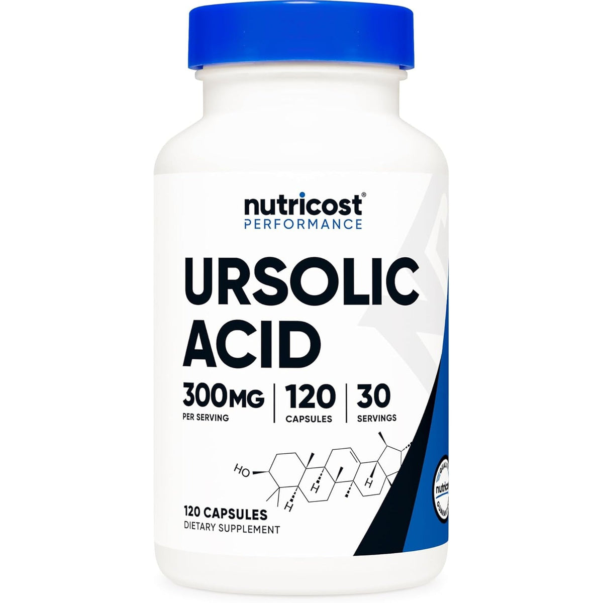 Nutricost Ursolic Acid 300Mg, 120 Capsules - Vegetarian, Non GMO, Gluten Free, Soy Free