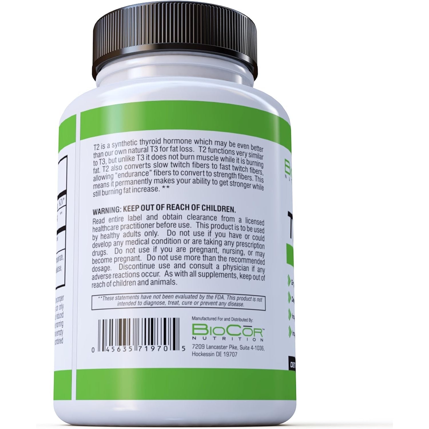 Thyro-T2 Thyroid Hormone Fat Burner Supplement - Boost Metabolism and Lose Weight (60 Capsules - 1 Month Supply)