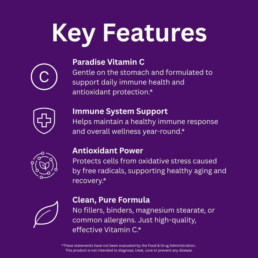 Paradise Herbs Earth'S Blend Vitamin C with Nature'S C and Adaptogens, Superfoods Base of Probiotics & Organic Alkalizing Greens, 90 Vegetarian Capsules
