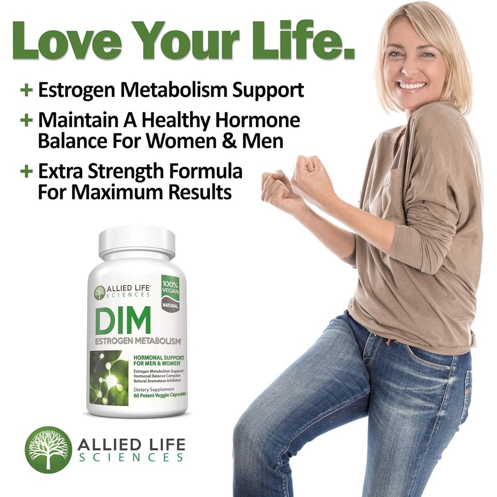 DIM Supplement, 300 Mg Diindolylmethane plus Broccoli Seeds Extract Pills, Vegan Non-Gmo, 60 Capsules | Made in the USA