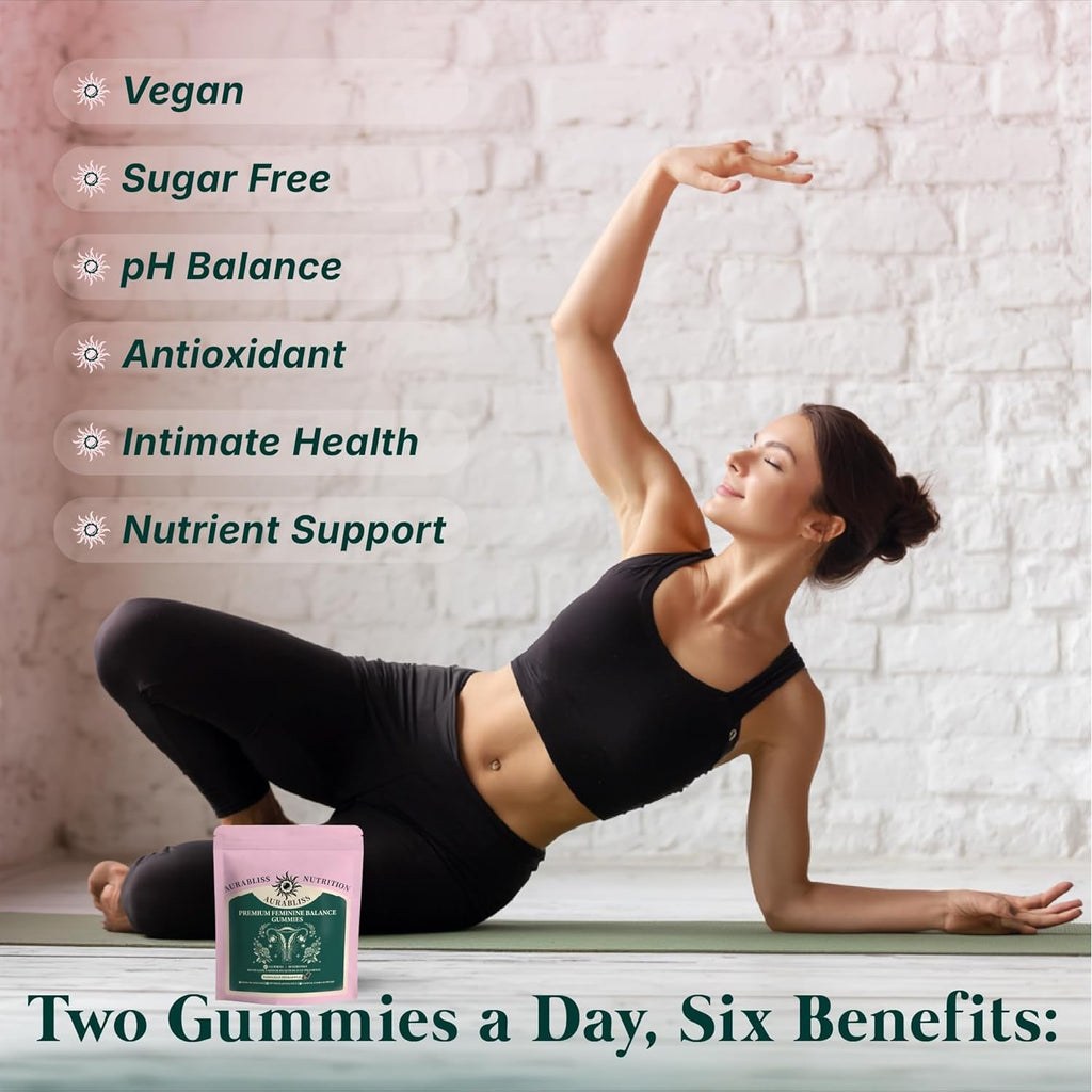 Premium Feminine Balance Gummies for Women - Hawaiian Pineapple Gummies for Women PH Balance Wellness, Immune Support, Vegan Daily Supplement for Odor and Flora Health , 60 Counts - 30 Servings