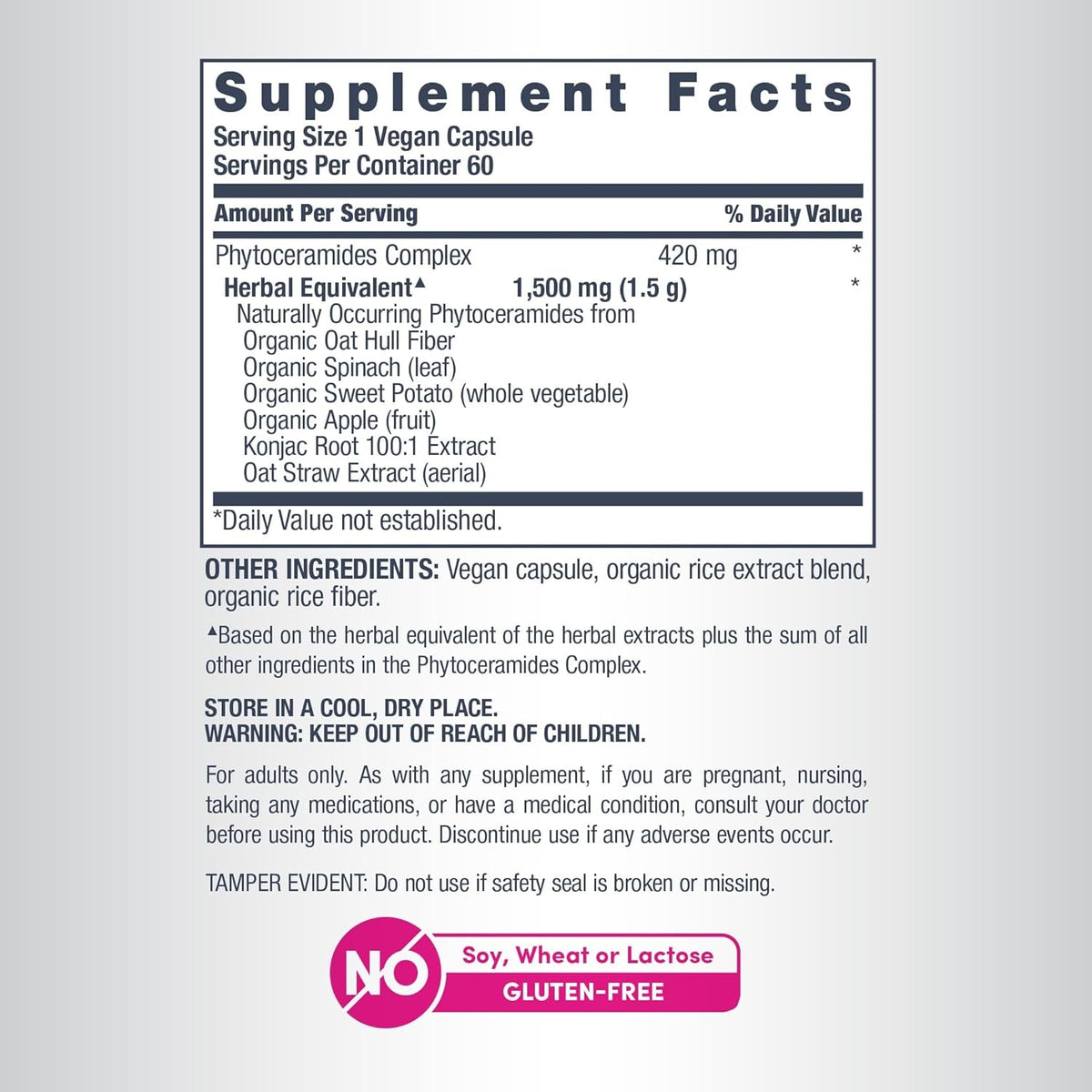 Neocell Phytoceramide Complex Supplement | 60 Capsules | Advanced Formula | Vegan Plant Derived Ceramides