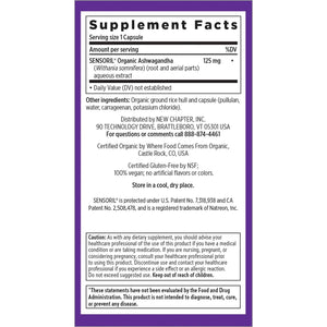 New Chapter Organic Ashwagandha Supplement, One Capsule a Day of Adaptogens for Stress Relief, Mood Support, & Energy, Vegan, 60 Count