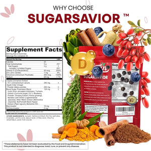 Sugar Savior Ceylon Cinnamon Berberine Gummies Apple Cider Vinegar Artichoke Turmeric Blueberry Ginseng Banaba Bitter Melon Black Pepper Vitamin D Zinc GLP1 Gummies 60 Count by Clean Nutra