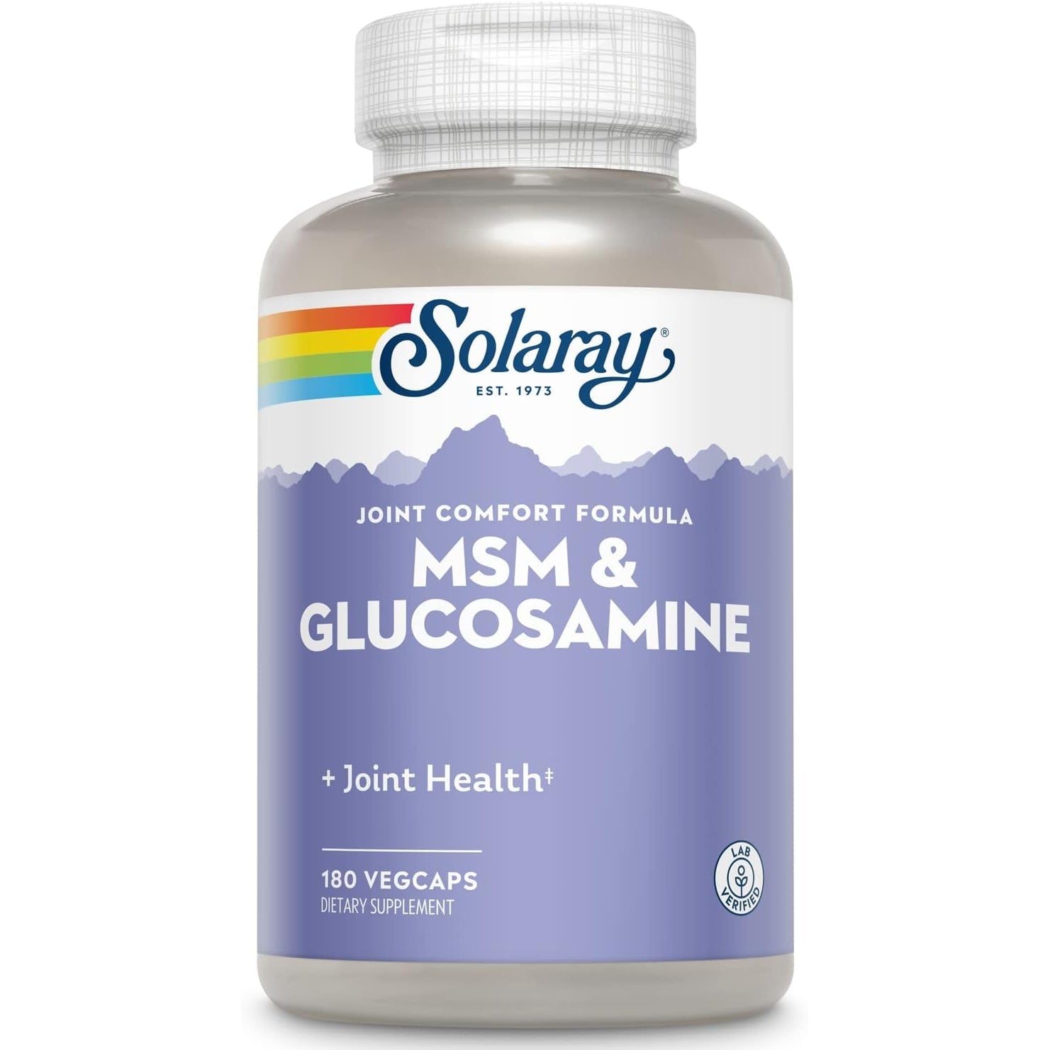 Solaray MSM and Glucosamine Capsules, 180 Count