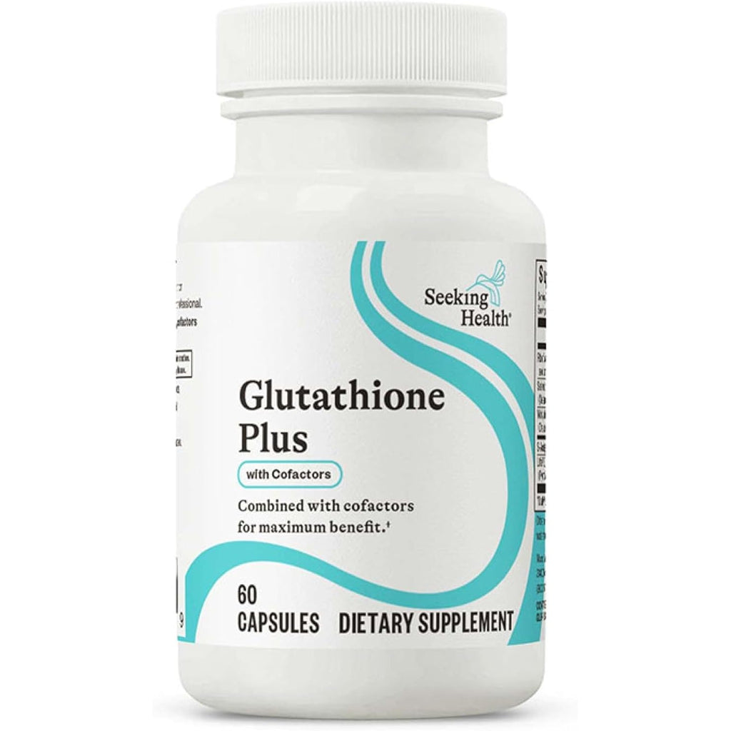 Seeking Health Glutathione Plus, 100 Mg S-Acetyl-L Glutathione with Cofactors, Immune and Detoxification Support, Liver Health, Antioxidant and Free Radical Support, Vegetarian (60 Capsules)