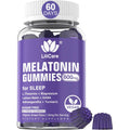 Melatonin Gummies 10Mg 20Mg for Adults Sugar Free, Extra Strength W/ L-Theanine, Ashwagandha, Magnesium, Turmeric, GABA, Lemon Balm and Chamomile for Healthy Circadian Rhythm, Vegan Grape Flavor, 60Ct