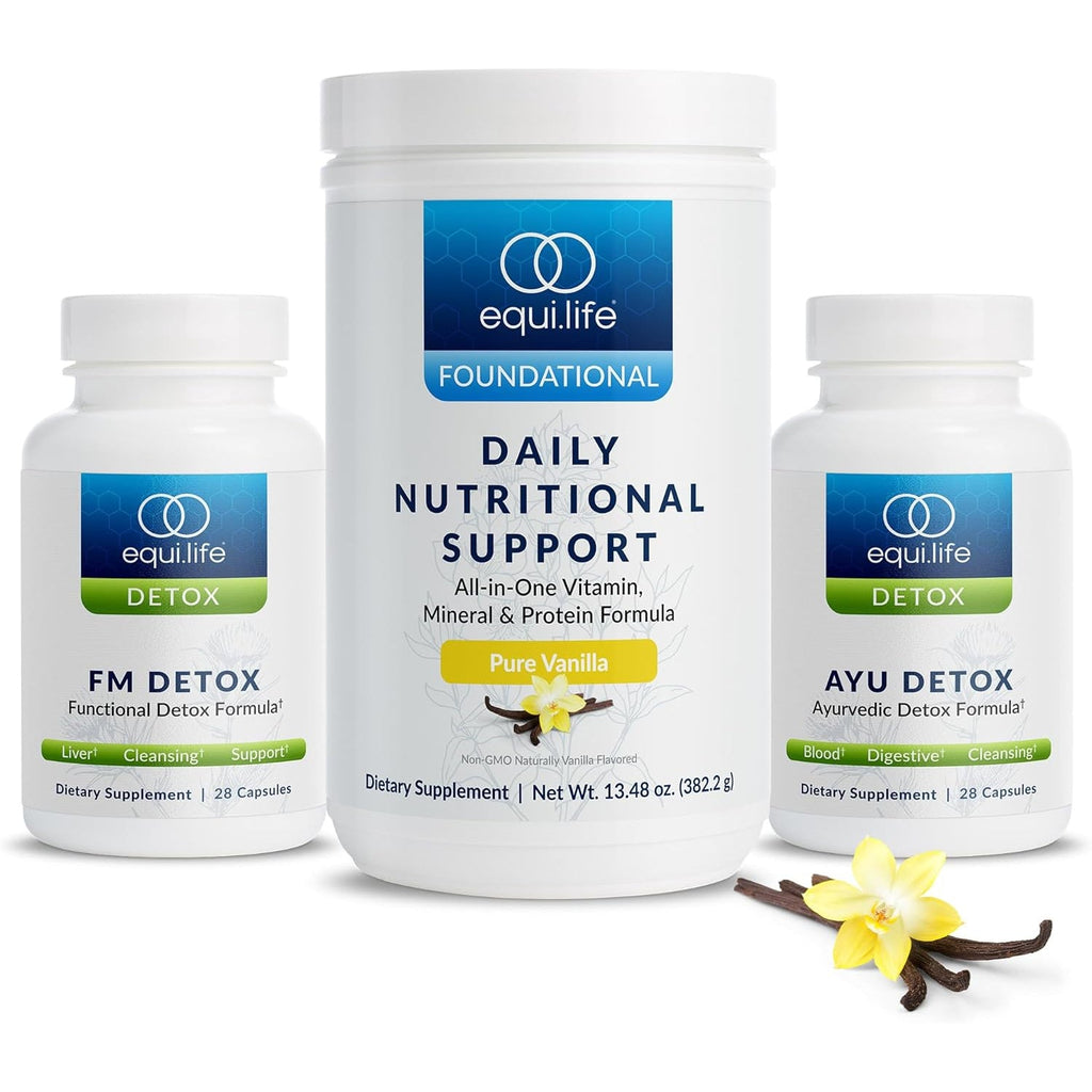 Equilife Dr. Cabral Detox, 7 Day Cleanse System, Plant Based Protein, Vitamins & Minerals, Supports Liver Detox, Promotes Healthy Weight Management & Full Body Balance, Vegan, Gluten Free, Vanilla
