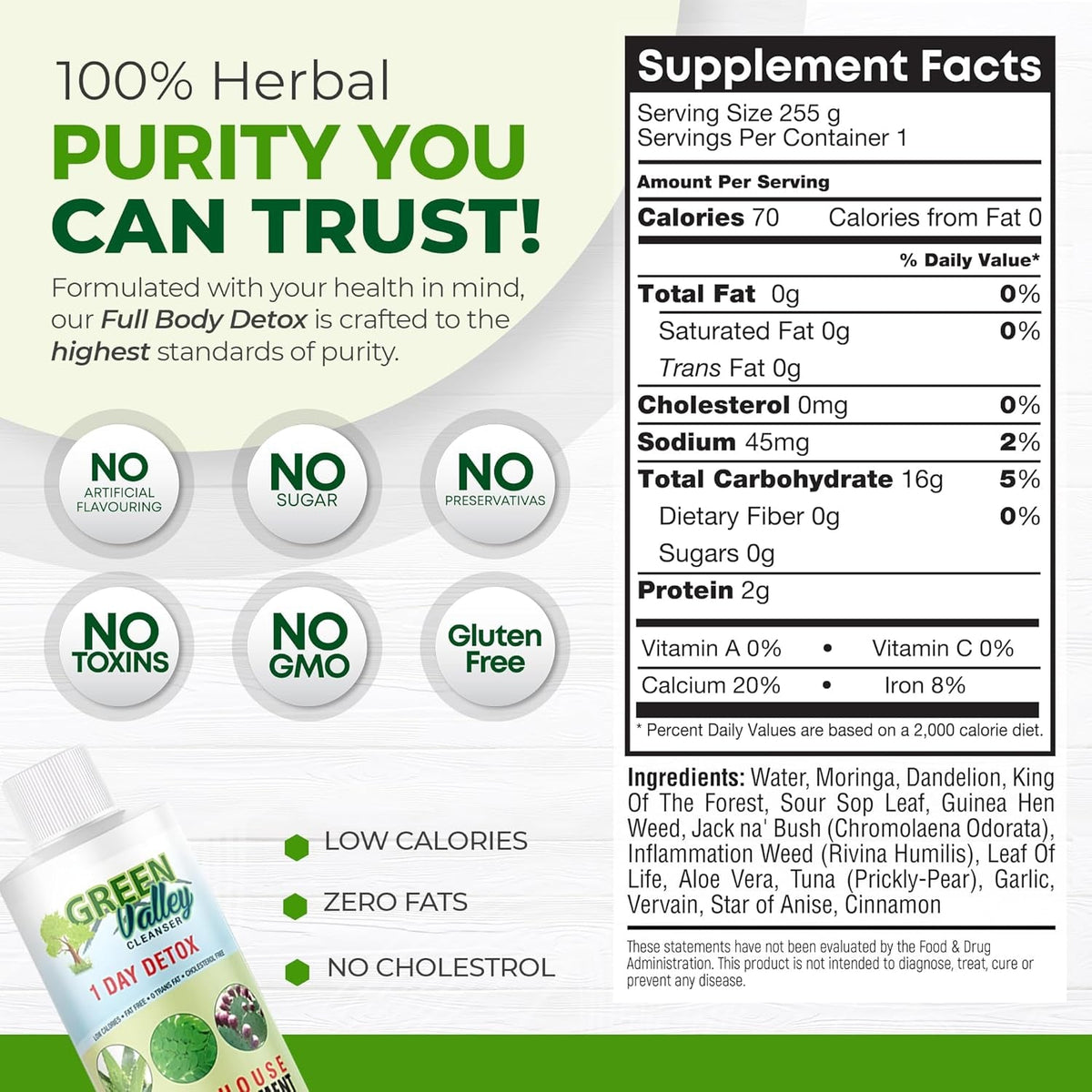 Green Valley Cleanser – Natural Herbal Colon Cleanse Detox Supplement | Supports Digestion, Bloating Relief & Regularity | 8 Oz Liquid