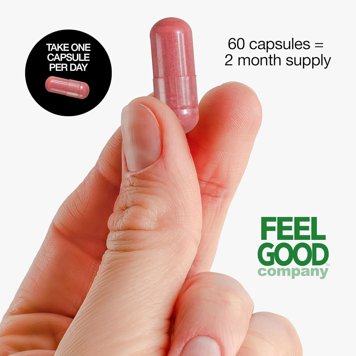 Feelgood Superfoods 1000Mg Immune Support Capsules Made with 25 Organic Fruits and Vegetables, Strong Immunity Boosters with Vitamins A, C, D3, and Zinc, 60 Count