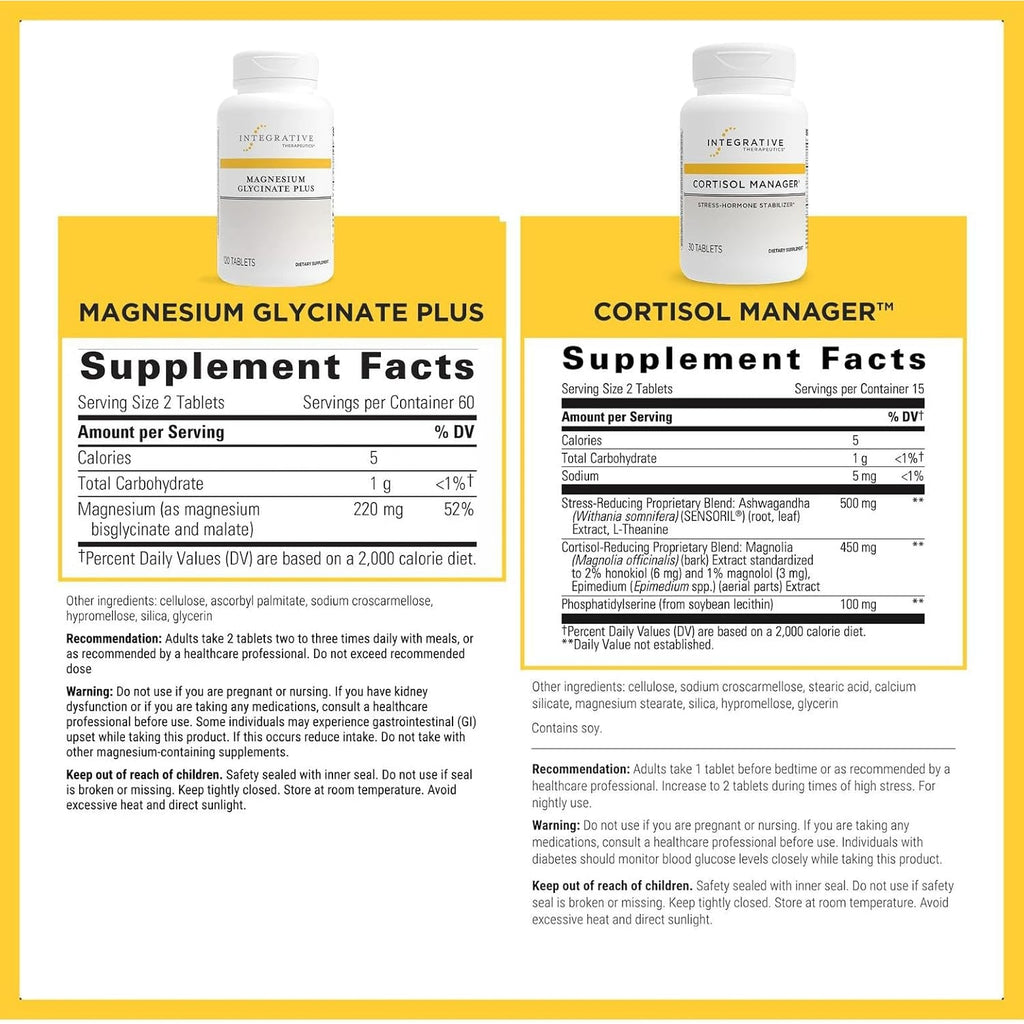 Integrative Therapeutics Cortisol Manager & Magnesium Glycinate Plus