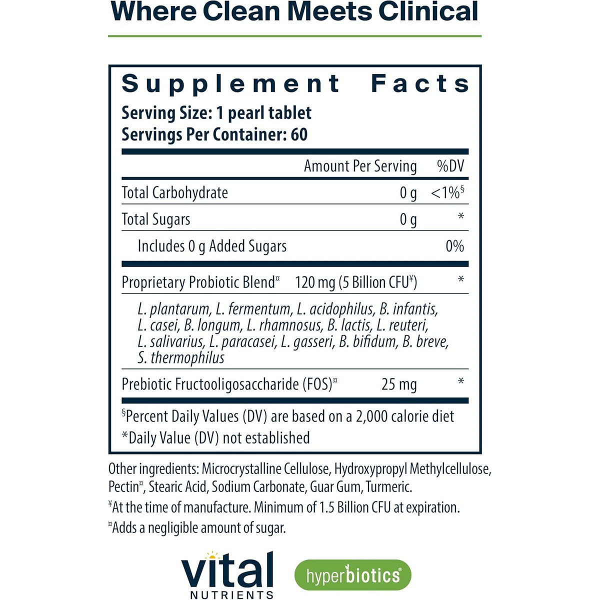Hyperbiotics Vital Nutrients Pro-15 Prebiotics and Probiotics for Women and Men | 15 Science Backed Strains | Supports Occasional Constipation, Diarrhea, Gas & Bloating | 60 Vegan Time Release Pearls