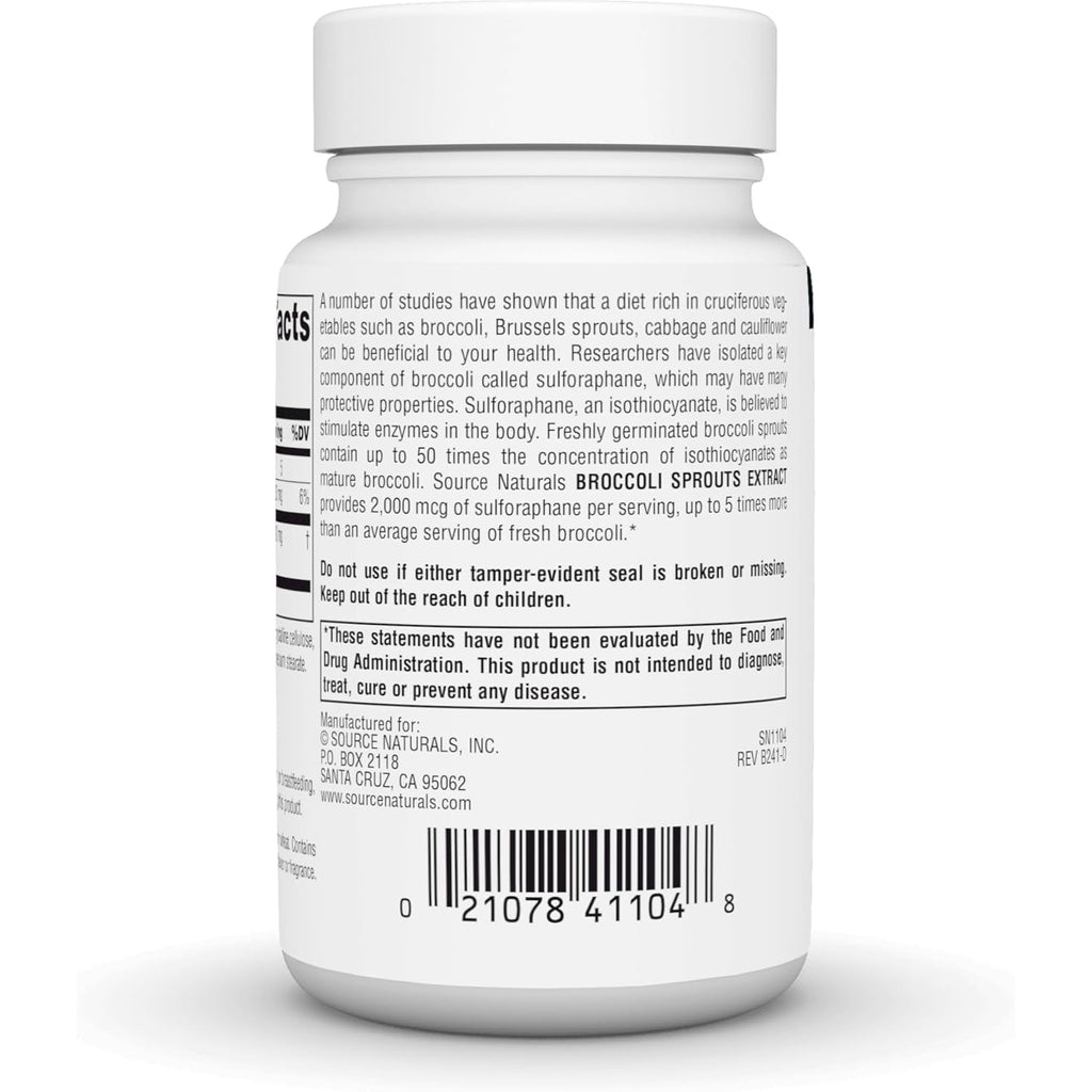 Source Naturals Broccoli Sprouts Extract, 250 Mg - 60 Tablets