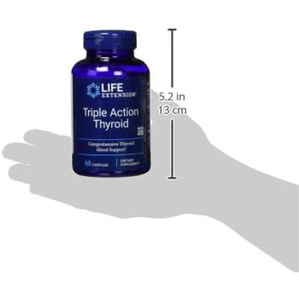 Life Extension Thyroid Support Complex - Thyroid Health Support Supplement with Vitamins A, B, Iodine, Magnesium, L-Tyrosine, Ashwagandha & Ginseng for Energy – Non-Gmo, Gluten-Free - 60 Capsules