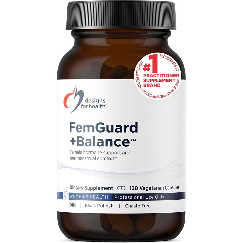 Designs for Health Femguard + Hormone Balance for Women - DIM, Black Cohosh, Calcium D-Glucarate, Egcg Green Tea Extract & Chaste Tree Supplement for Mood Support & Estrogen Metabolism (120 Capsules)