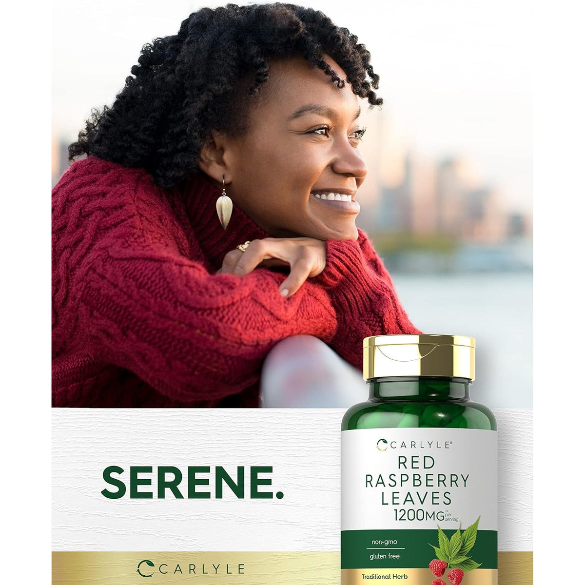 Carlyle Red Raspberry Leaf Capsules | 120 Count | Traditional Herbal Extract | Non-Gmo and Gluten Free Formula