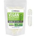 XPRS Nutra Size 2 Empty Capsules - 100 Clear Empty Vegan Capsules - Vegetarian Pill - DIY Vegetable Capsule Filling - Veggie Caps Pills for Do-It-Yourself Supplements