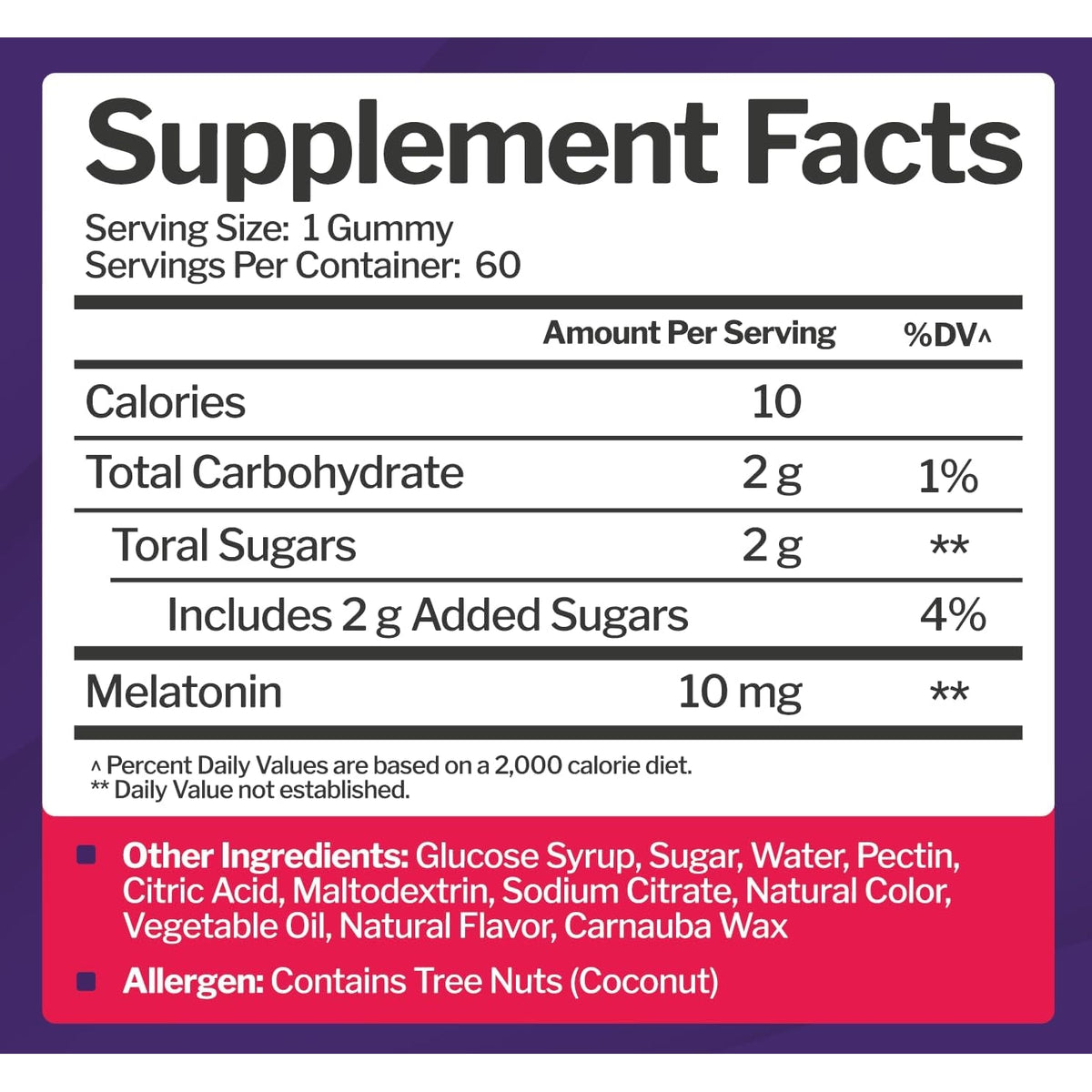Melatonin 10Mg Gummies with 10Mg of Melatonin per Gummy (60 Servings) - Maximum Strength Sleep Support for Adults - Gluten-Free, Non-Gmo, Vegetarian, Great Tasting Mixed Berry Flavor - 60 Servings