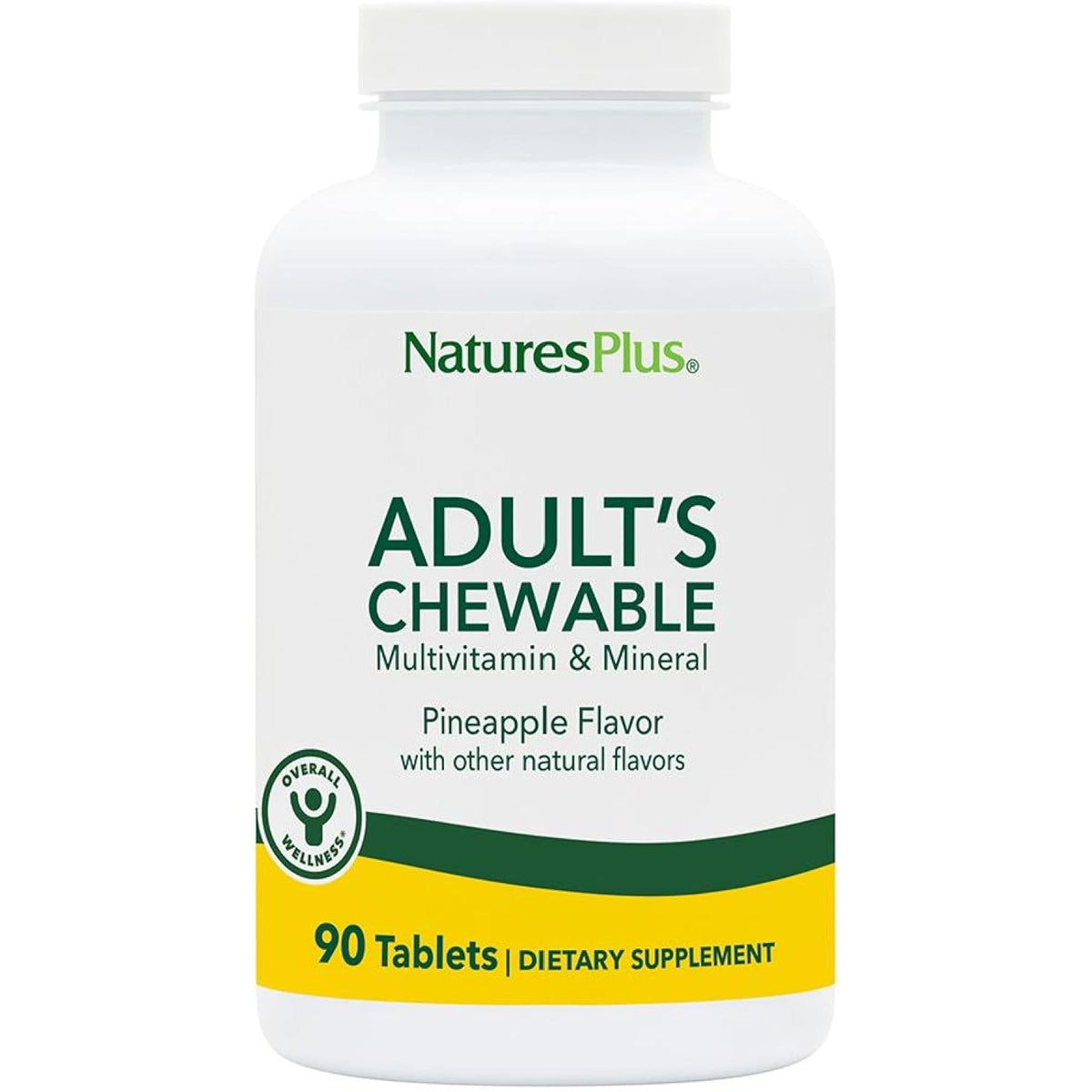 Naturesplus Adult'S Chewable, Pineapple Flavor - 90 Tablets - Multivitamin & Mineral - Vegan, Gluten Free - 90 Servings