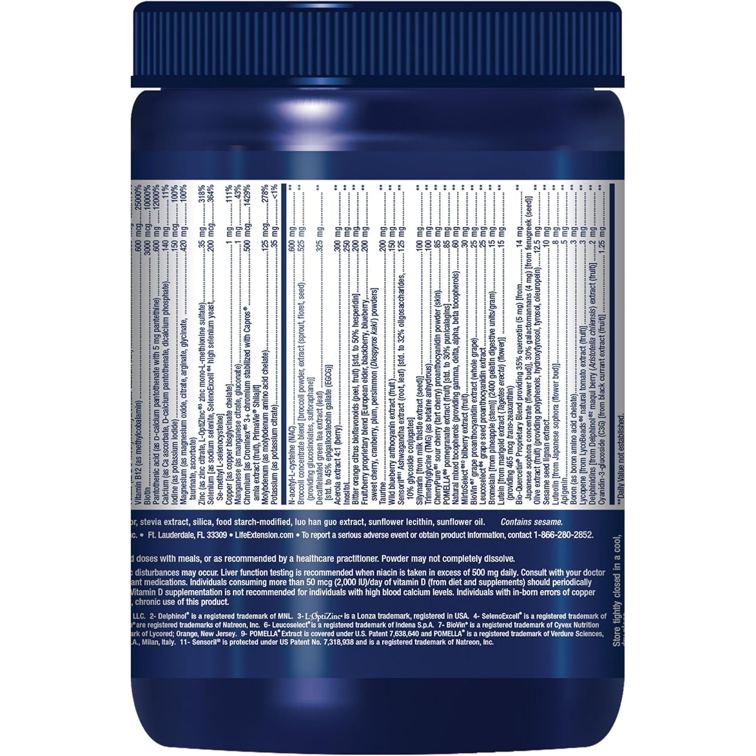 Life Extension Mix™ Powder, High Potency, Advanced Vitamin, Mineral, Fruit & Vegetable Formula, Vitamin B, C, D, E, Magnesium, for Whole-Body Health, Healthy Aging, Gluten-Free, 12.70 Oz