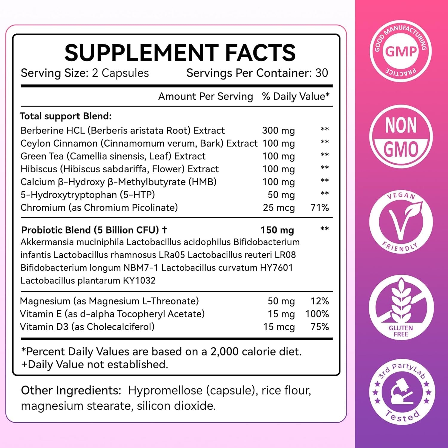 Grevol GLP1 Support Supplement for Women : Berberine Supplement with Ceylon Cinnamon & Akkermansia for Weight Management - Appetite Suppressant & Metabolism Support – 60 Capsules