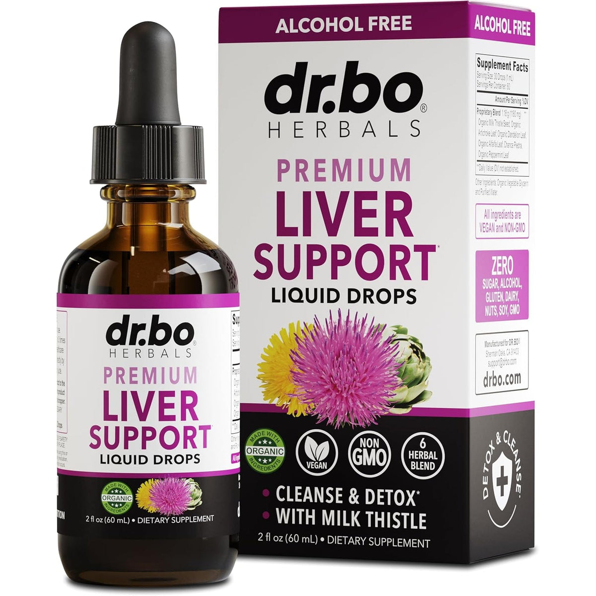Liver Cleanse Detox & Repair Organic - Natural Liver Support Supplement Liquid Drops, Milk Thistle Dandelion, Chanca Piedra Extract, Artichoke - Gallbladder Health Formula Supplements Liquid Drops 2Oz