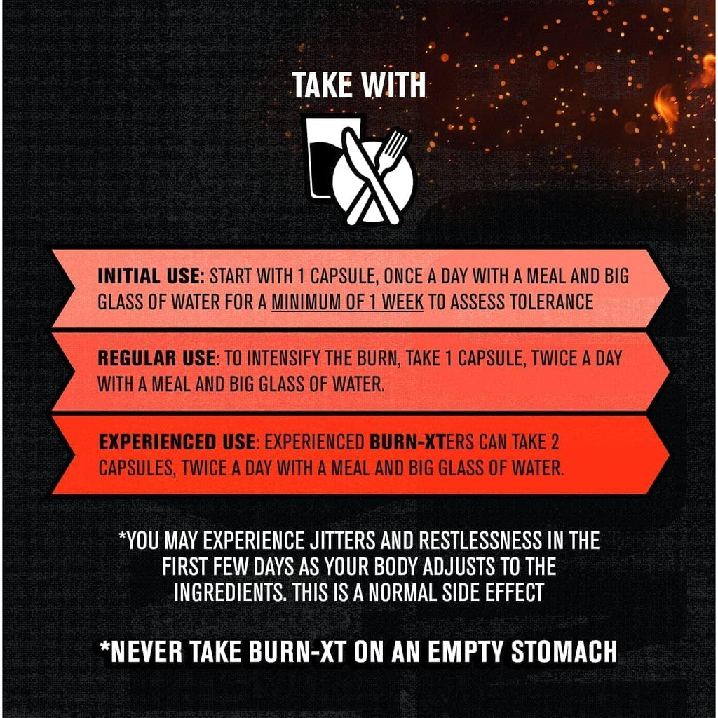 Jacked Factory Burn-Xt Clinically Studied Fat Burner & Weight Loss Supplement - Appetite Suppressant & Energy Booster - with Acetyl L-Carnitine, Green Tea Extract and More - 60 Natural Diet Pills