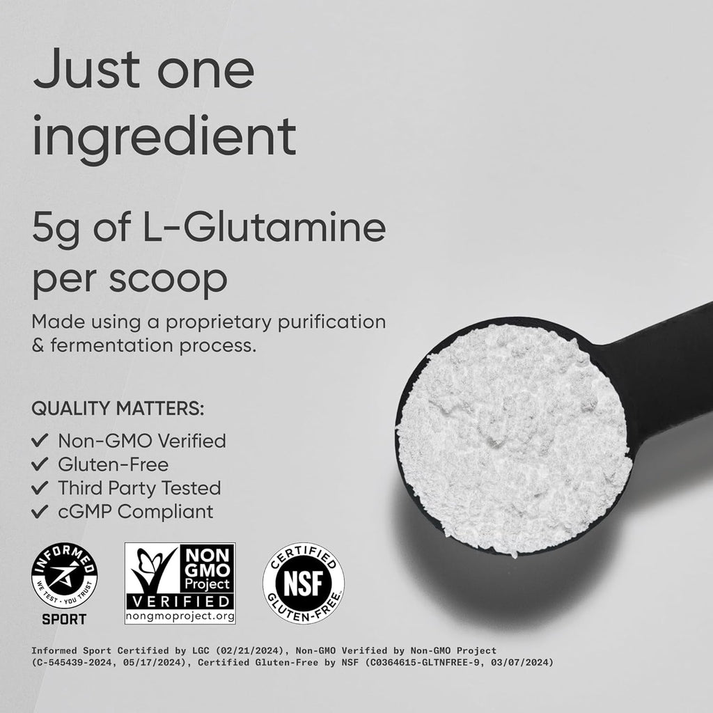 Sports Research L-Glutamine - Workout Recovery, Immune Health & Gut Health Support - 5 G per Serving - 10.58 Oz