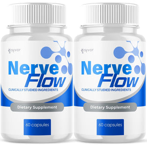 (2 Pack) Nerve Flow Capsules, Official Nerve Flow Pills Made with All Natural Ingredients, Maximum Strength Nerveflow Sciatic Support Supplement with Advanced Vitamins for Women & Men (120 Capsules)