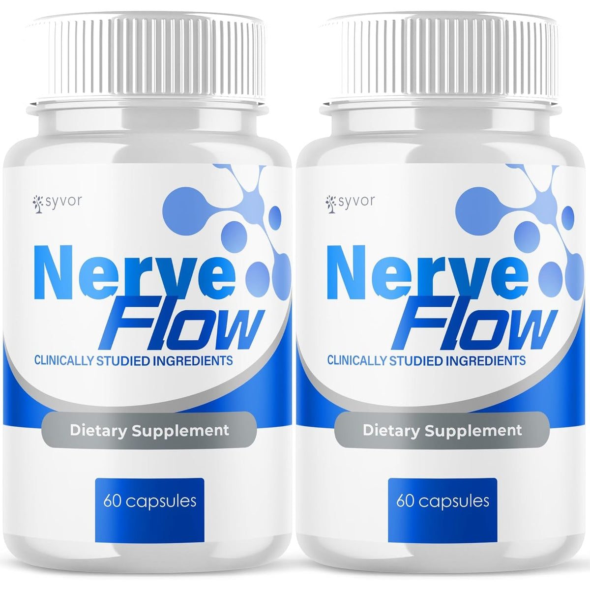 (2 Pack) Nerve Flow Capsules, Official Nerve Flow Pills Made with All Natural Ingredients, Maximum Strength Nerveflow Sciatic Support Supplement with Advanced Vitamins for Women & Men (120 Capsules)