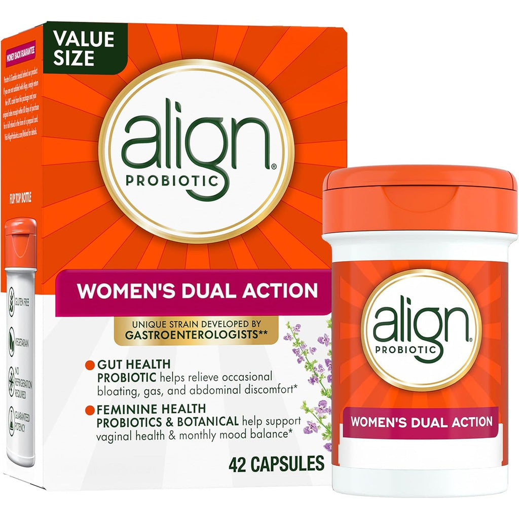 Align Probiotic, Womens Dual Action, Vaginal Probiotics for Women, Womens Probiotic for Vaginal Health Support, with Probiotics for Digestive Health, 42 Probiotic Capsules