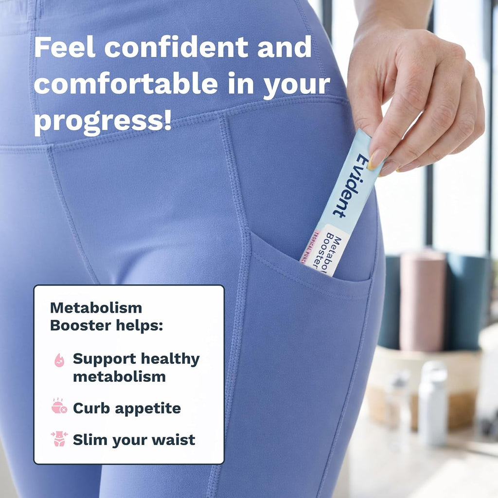 Metabolism Boost Powder – Fat Burner Supplement with Chicory Root, Greenselect Phytosome and H20Slim – Helps Support Weight Loss & Management + Reduce Appetite – 30 Stick Packs