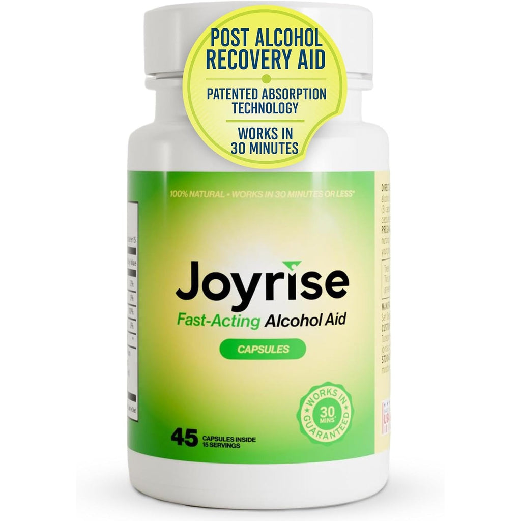 Joyrise® after Drinking Aid – Fast Acting Capsules with DHM – Alcohol Metabolism Support, Liver Health, Rapid Bioavailability & Body Replenishment – 45 Capsules (15 Servings)