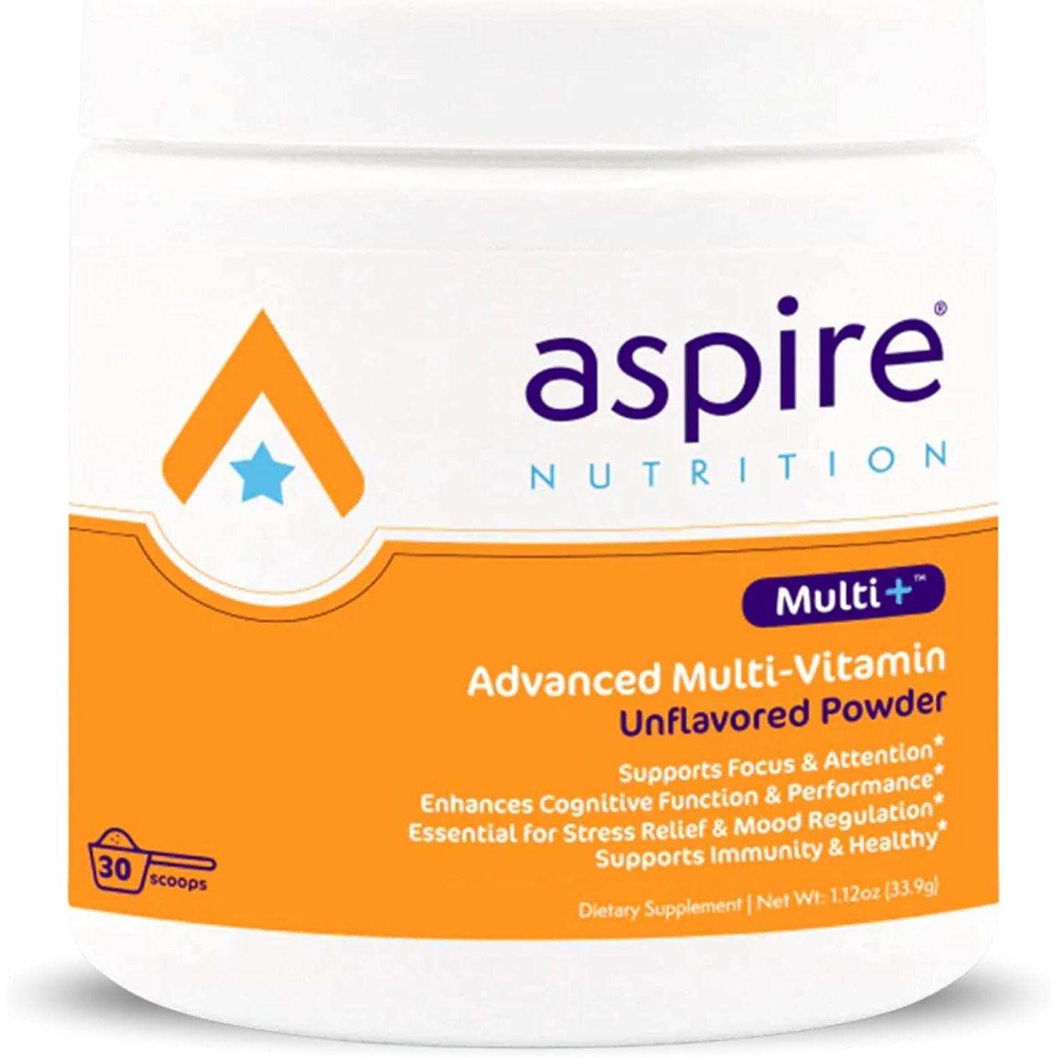 Aspire Multi+™ Advanced Multivitamin for Kids, Men & Women (Unflavored Powder)