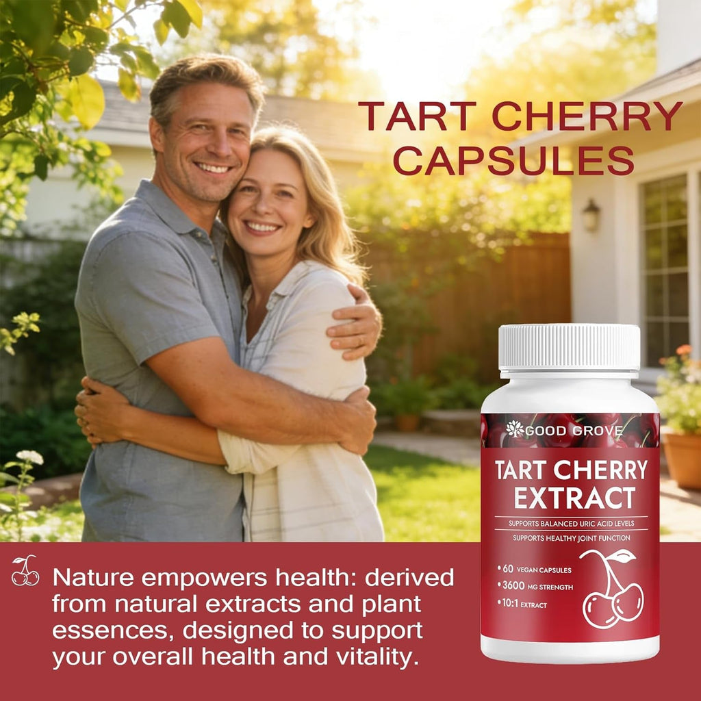 Good Grove Tart Cherry Extract Capsules, Good Grove Tart Cherry Extract, Tart Cherry Capsules, 10:1 Extract, 60 Count