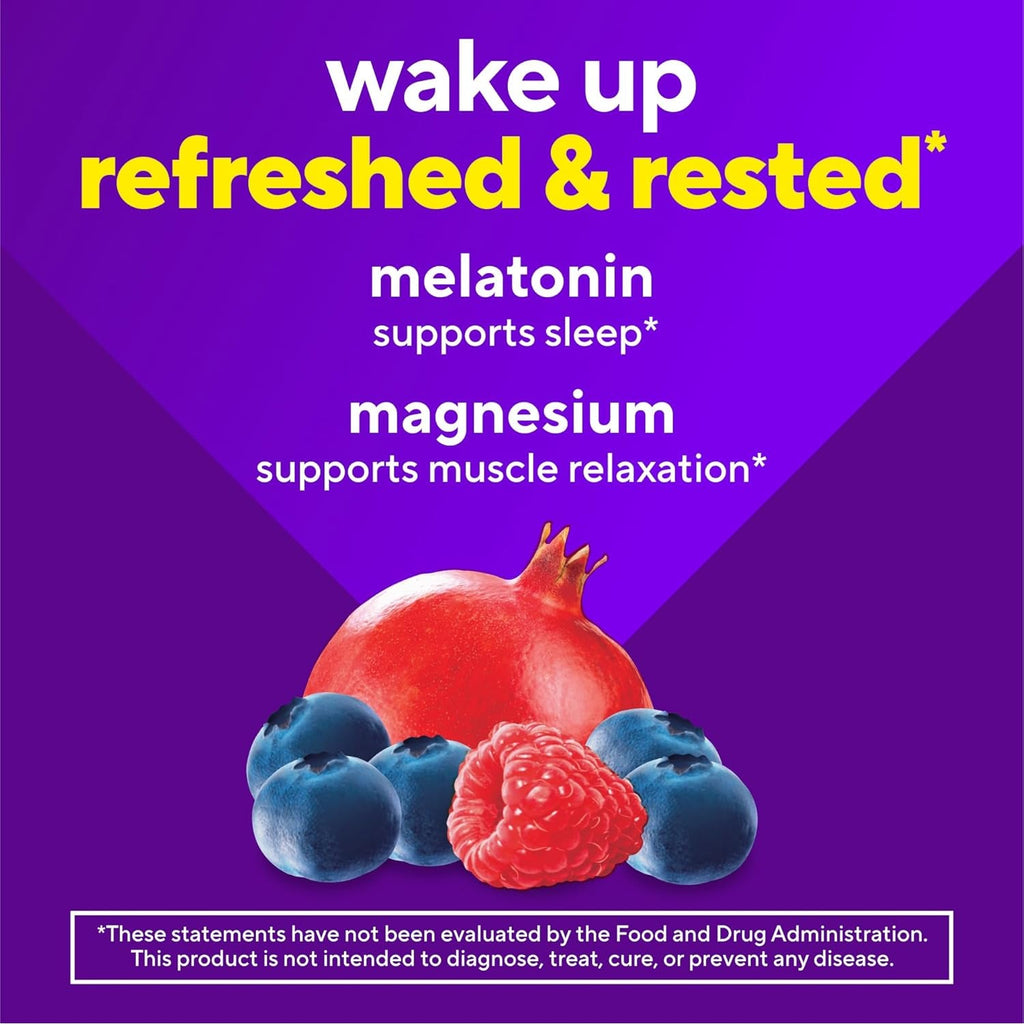 Vitafusion Melatonin Gummies | 5Mg | 90 Count | Gummy with Magnesium for Adults | Berry Flavor | Gluten and Dairy-Free Supplement
