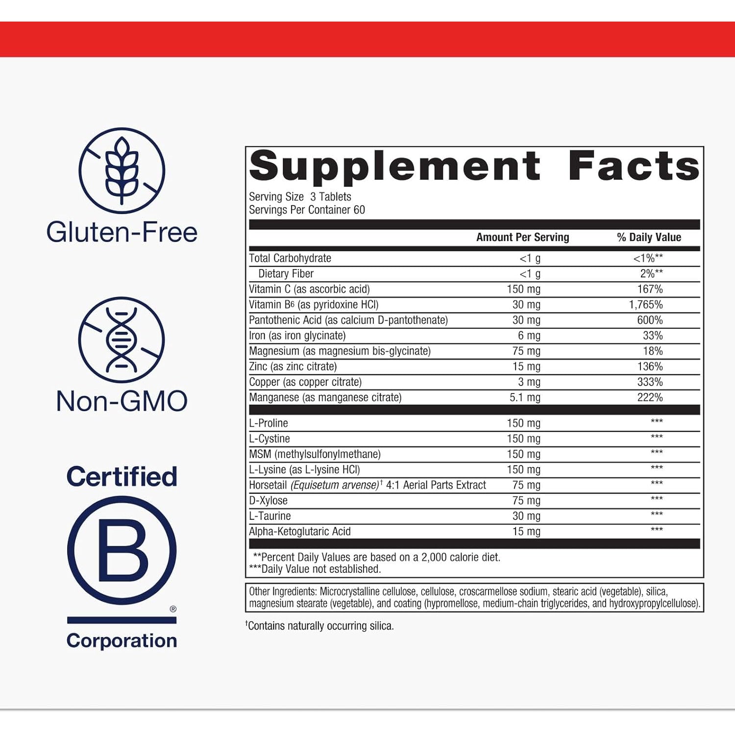 Metagenics Collagenics - Collagen‑Building Nutrients for Joint, Skin & Connective Tissue Support* - with L‑Proline, L‑Lysine, Vitamin C, Manganese & Zinc* - Non‑Gmo, Gluten‑Free