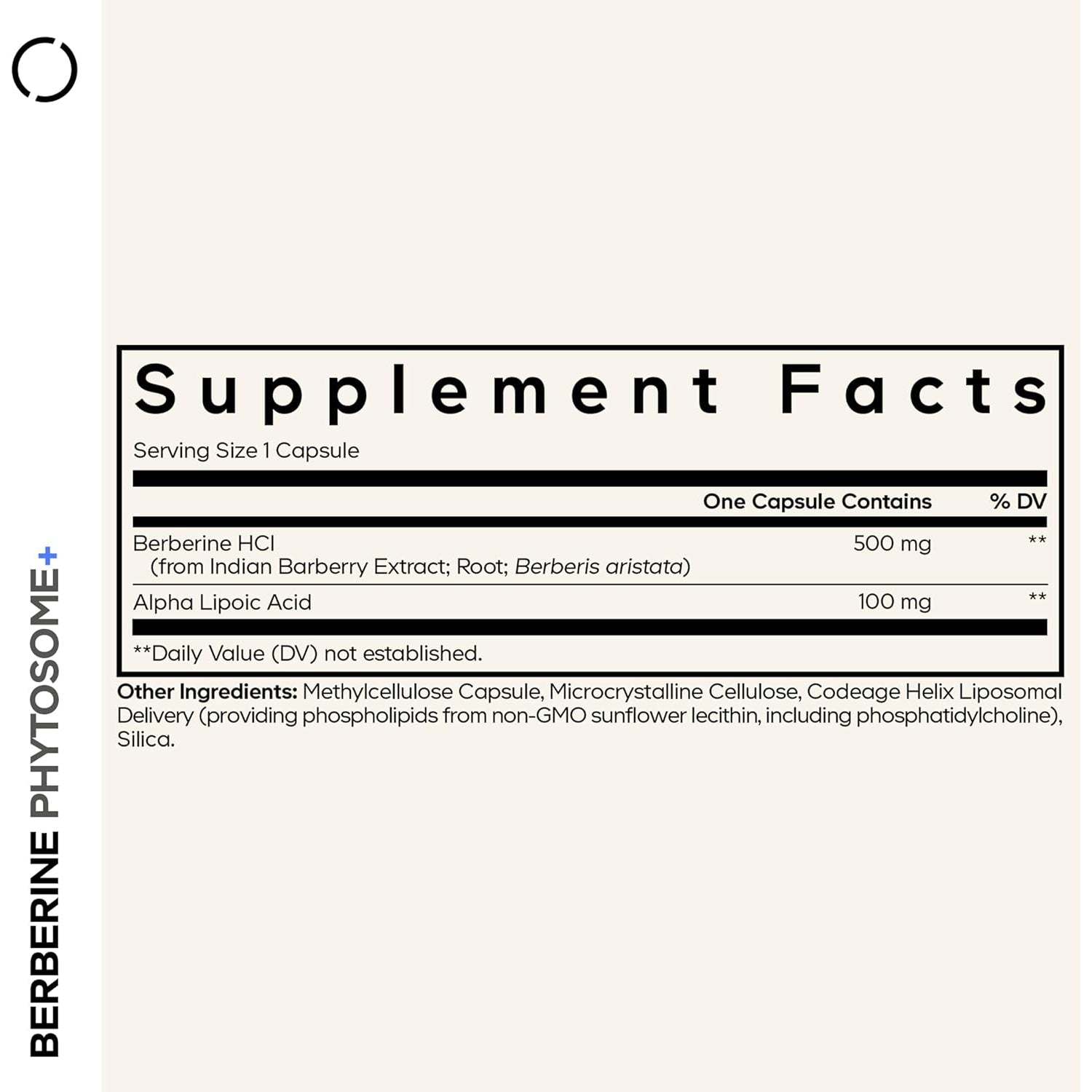 Codeage Berberine Phytosome Supplement - Berberine HCL, Alpha Lipoic Acid, Phospholipid Complex - 2-Month Supply - Berberine HCL - Berberine Hydrochloride - Gluten-Free, Non-Gmo - 60 Capsules