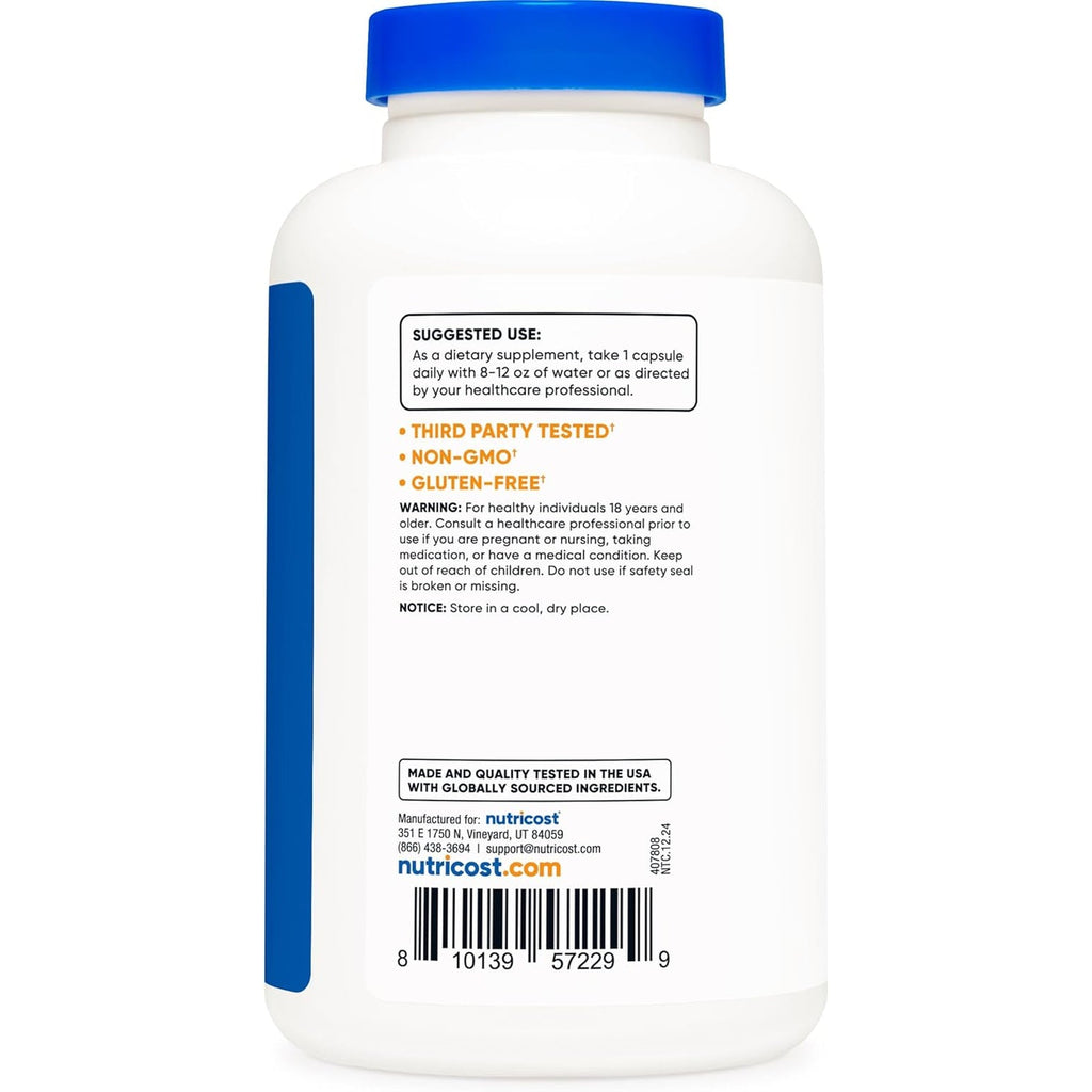 Nutricost L-Phenylalanine 500Mg; 180 Capsules