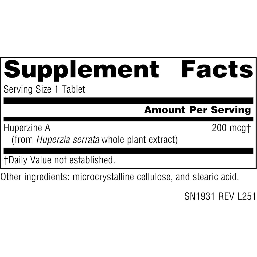 Source Naturals Huperzine A, for Learning & Memory* 200 Mcg - 120 Tablets