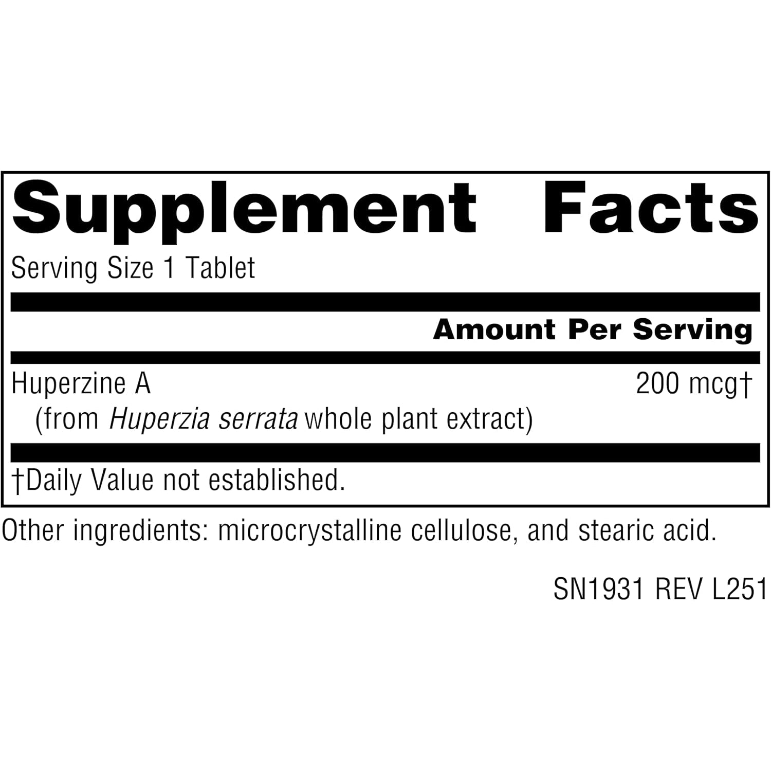 Source Naturals Huperzine A, for Learning & Memory* 200 Mcg - 120 Tablets