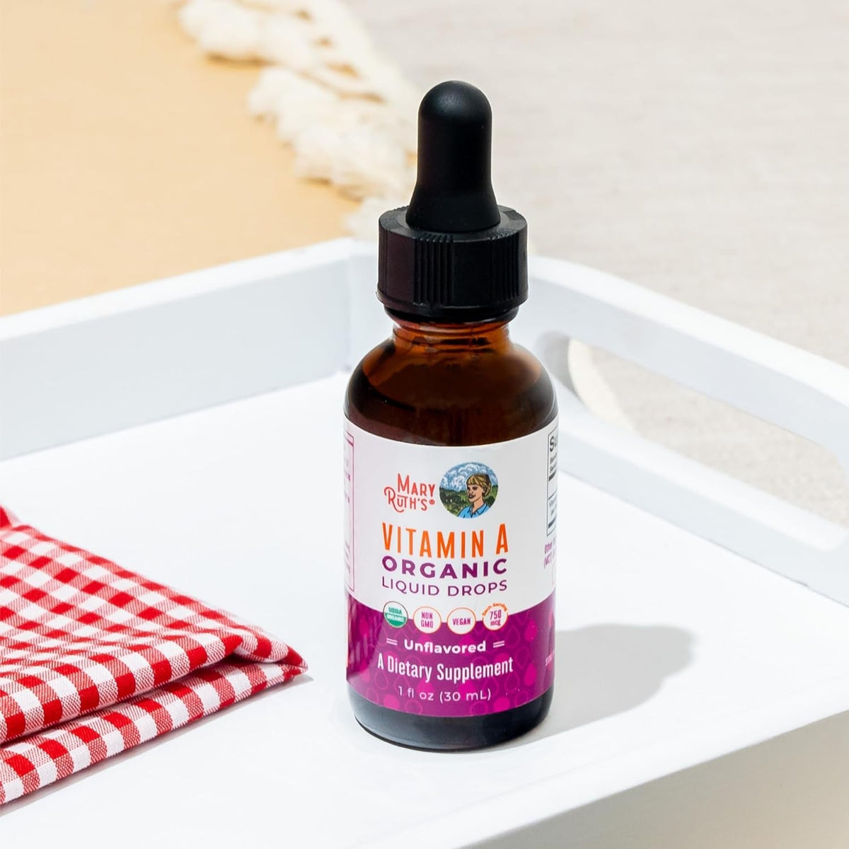 MARYRUTH'S Organics USDA Organic Vitamin a Liquid Drops | 3 Month Supply | Bone Health for Ages 14+ | Essential Vitamin | 750Mcg per Serving | Sugar Free | Vegan | Non-Gmo | Gluten Free | 1Oz