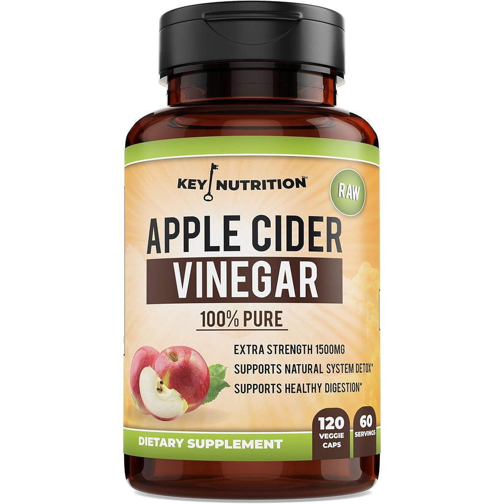Apple Cider Vinegar 1500Mg, 100% Organic, Pure & Raw - Healthy Digestion & Detox Support - 60 Day Supply