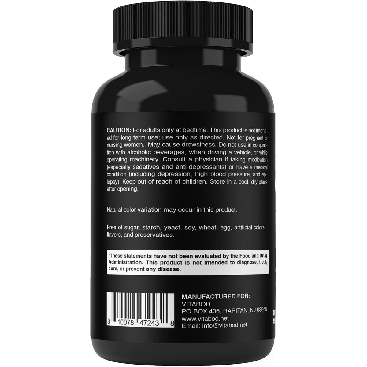 Vitabod Melatonin 20 Mg - 240 Fast Dissolve Tablets - Drug Free - Natural Berry Flavor - Vegetarian, Non-Gmo, Gluten Free 240 Count (Pack of 1) (240 Count (Pack of 1))