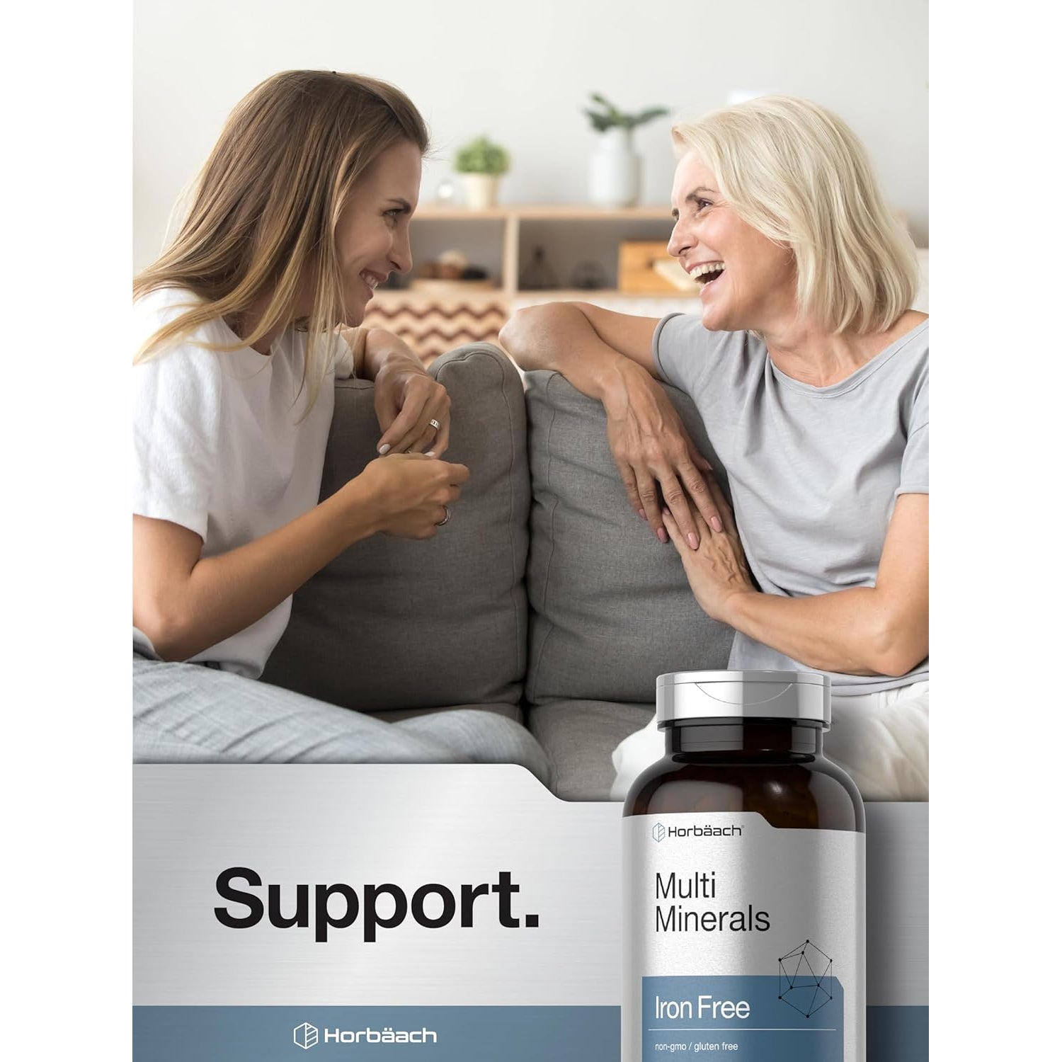 Horbäach Multi Minerals Supplement | 250 Capsules | Iron Free | Daily Mineral Complex for Men and Women | Non-Gmo & Gluten Free
