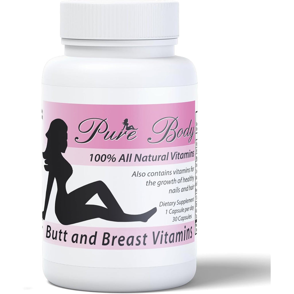 #1 Butt Enhancer and Breast Enhancer Vitamins – Butt Growth & Breast Enhancement Pills for Slim Waist, Bigger Butt & Bigger Breast – Purebody Vitamins All-In-1 BBL Pills for Fast Booty & Breast Growth