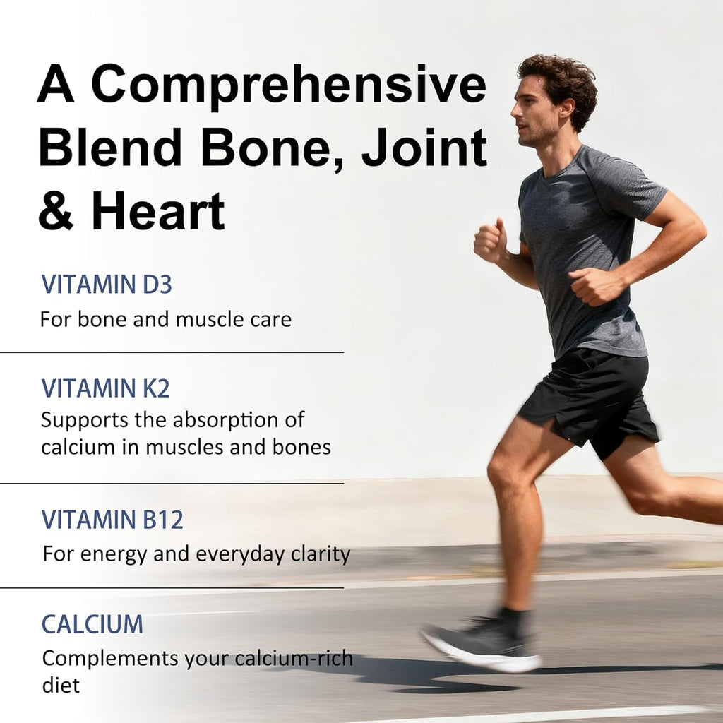 Nutriview Calcium 2000Mg with D3 & K2 - High Absorption Bone Health Supplement for Women, Non-Gmo, 120 Softgels（1Pc）