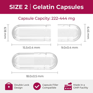 Empty Gelatin Capsules Size 2 - Gelatin Capsules Empty (100 Count