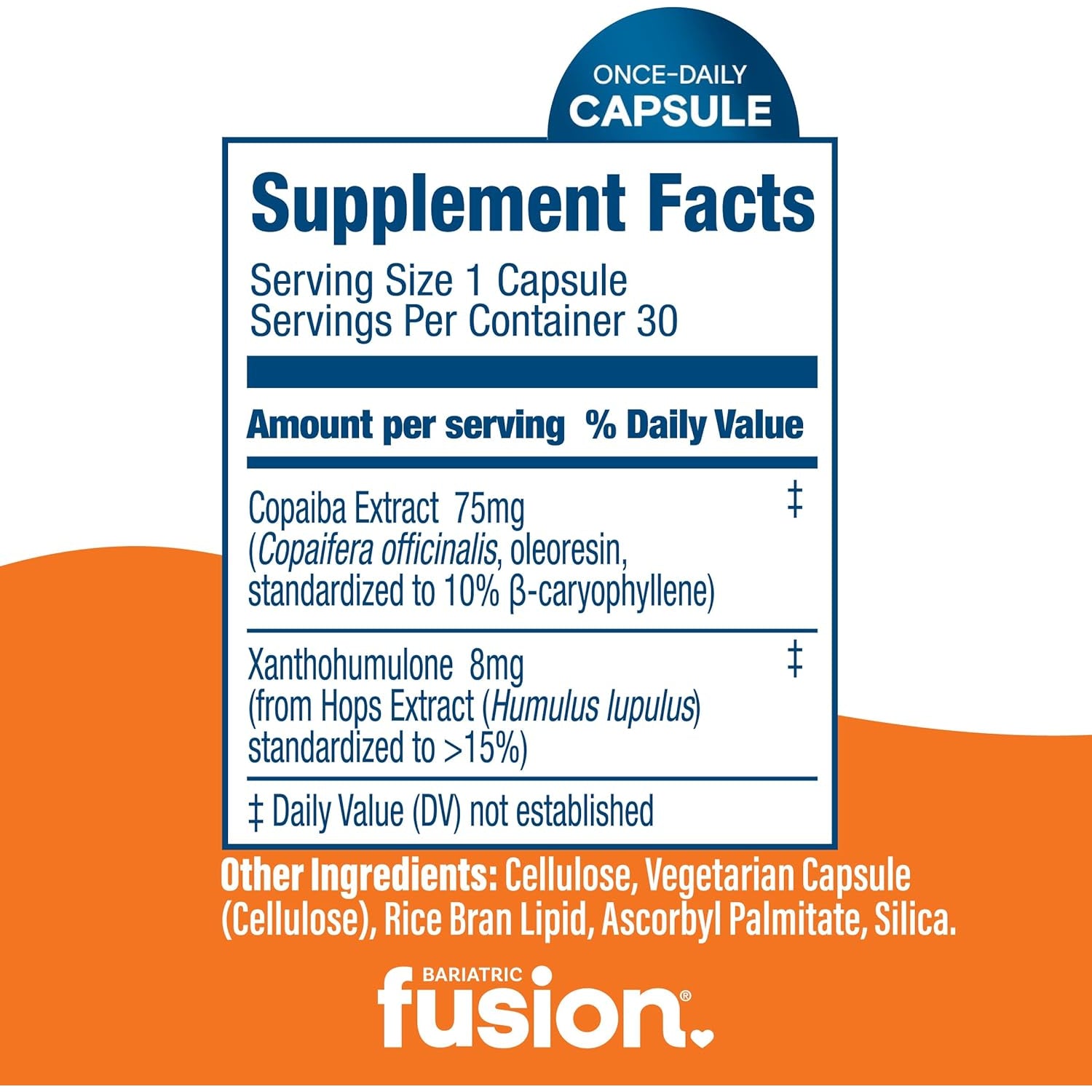 Bariatric Fusion GLP-1 plus | GLP Activate Receptors to Feel Full Faster and Longer* | Natural Supplement with Copaiba and Hops Extract | Gluten Free and Vegan GLP1 Supplement | 30 Capsules
