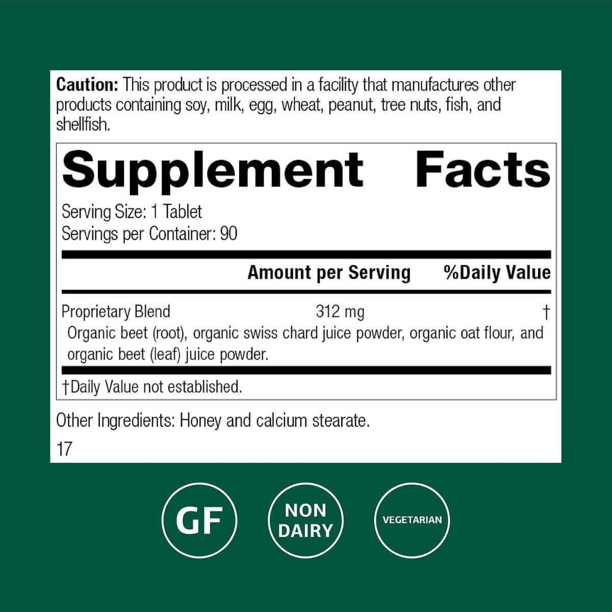 Standard Process Betafood - Supports Digestion & Intestinal Function with Beets - Aids a Healthy Heart & Liver Health - Gluten-Free, Non-Dairy & Non-Soy - 90 Tablets (90 Servings)